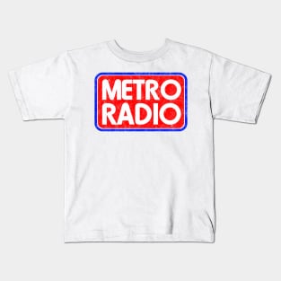 Metro Radio (80s logo) distressed Kids T-Shirt